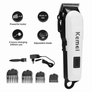 Kemei KM-809A Digital Electric Rechargeable Professional Hair Clipper Trimmer